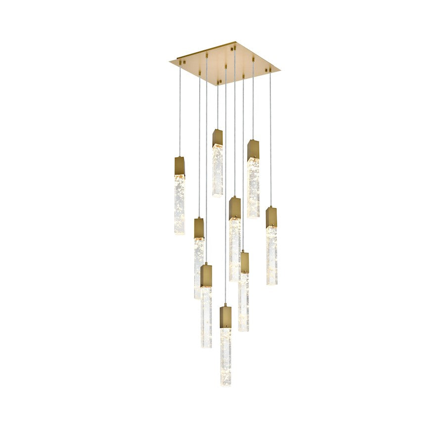 Elegant Lighting Aurora 20" Pendant, Satin Gold