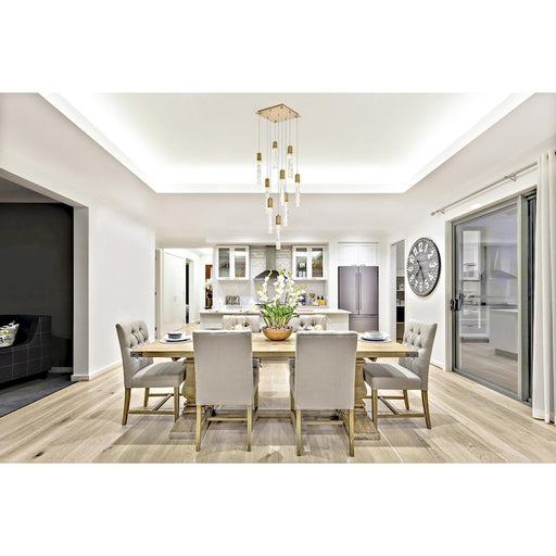 Elegant Lighting Aurora 20" Pendant, Satin Gold