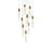 Elegant Lighting Aurora 20" Pendant, Satin Gold