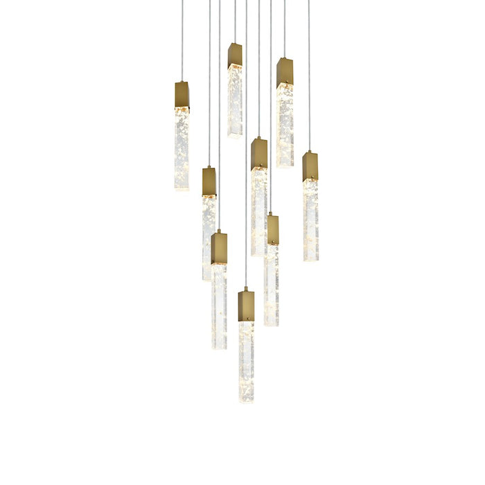 Elegant Lighting Aurora 20" Pendant, Satin Gold