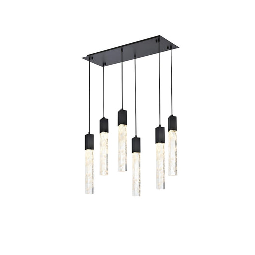 Elegant Lighting Aurora 32" Pendant, Black