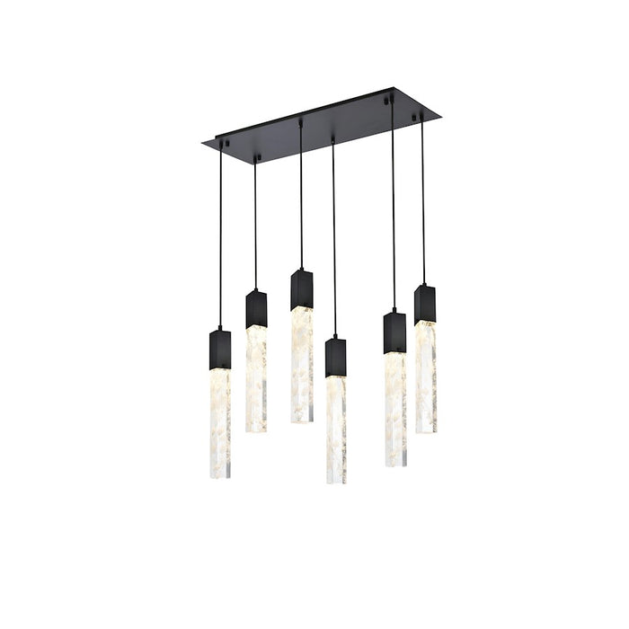 Elegant Lighting Aurora 32" Pendant, Black