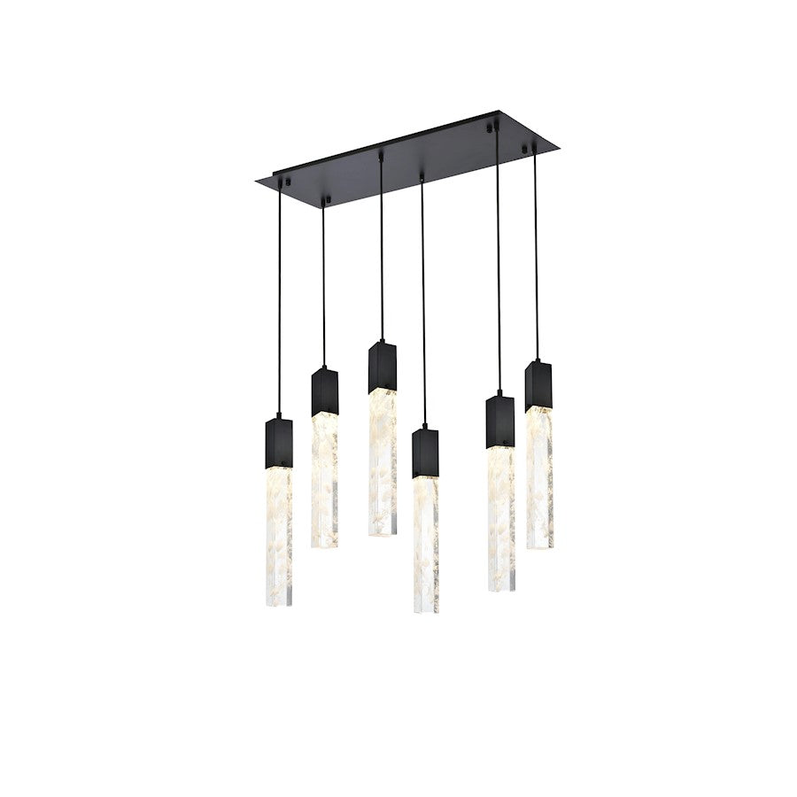 Elegant Lighting Aurora 32" Pendant, Black