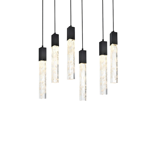 Elegant Lighting Aurora 32" Pendant, Black