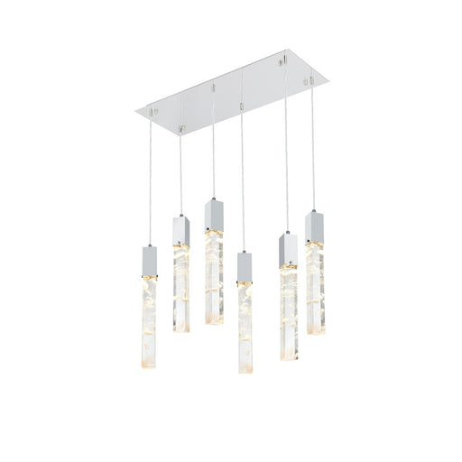 Elegant Lighting Aurora 32" Pendant, Chrome