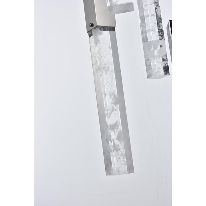 Elegant Lighting Aurora 32" Pendant, Chrome