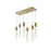 Elegant Lighting Aurora 32" Pendant, Satin Gold