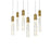 Elegant Lighting Aurora 32" Pendant, Satin Gold