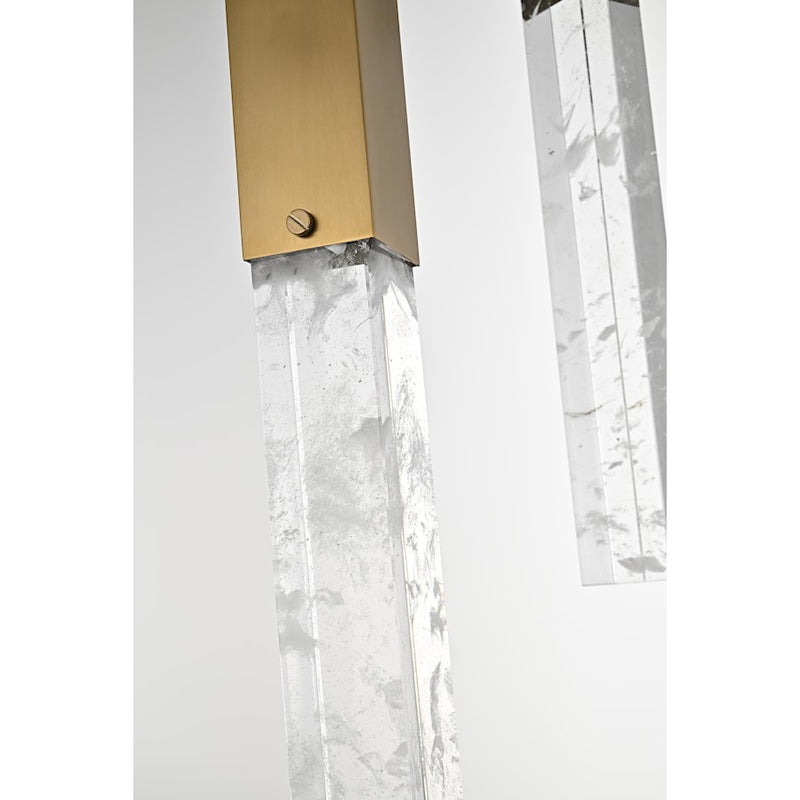 Elegant Lighting Aurora 32" Pendant, Satin Gold