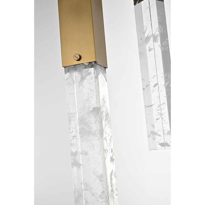 Elegant Lighting Aurora 32" Pendant, Satin Gold