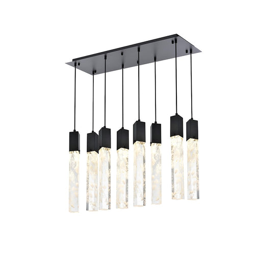 Elegant Lighting Aurora 36" Pendant, Black