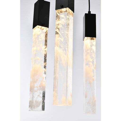 Elegant Lighting Aurora 36" Pendant, Black