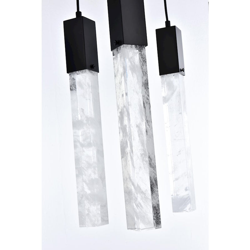 Elegant Lighting Aurora 36" Pendant, Black