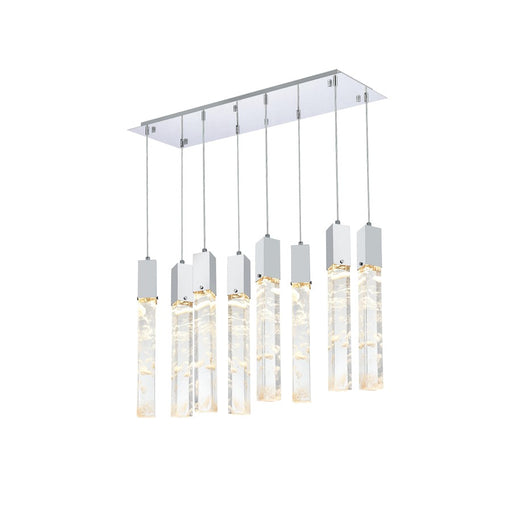 Elegant Lighting Aurora 36" Pendant, Chrome