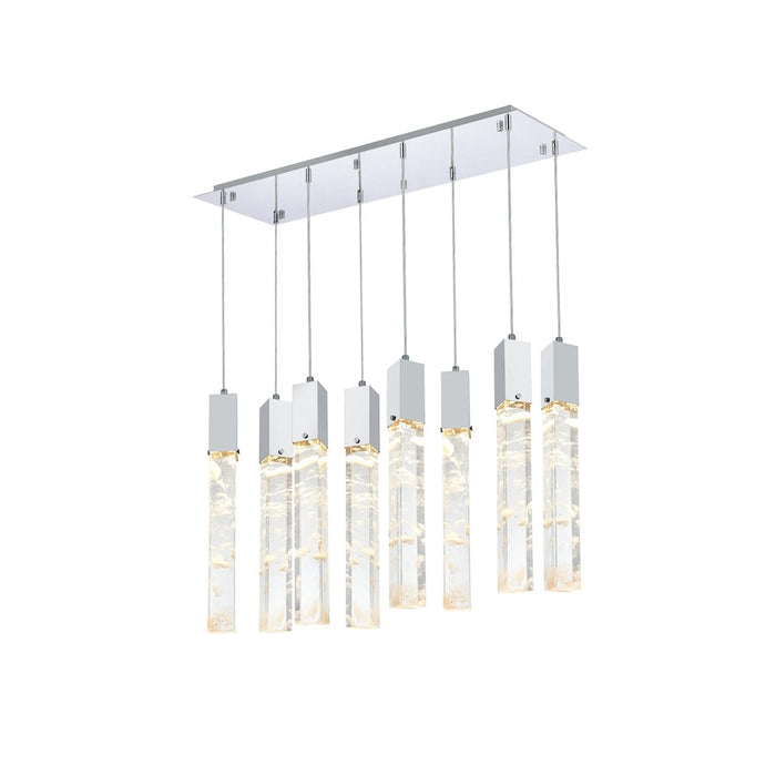 Elegant Lighting Aurora 36" Pendant, Chrome