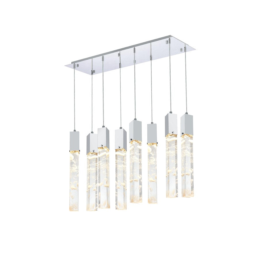 Elegant Lighting Aurora 36" Pendant, Chrome