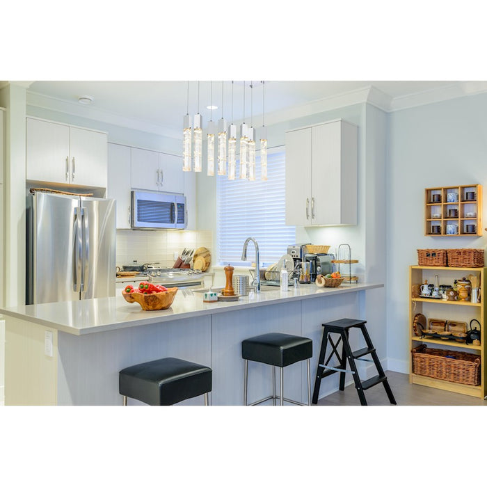 Elegant Lighting Aurora 36" Pendant, Chrome