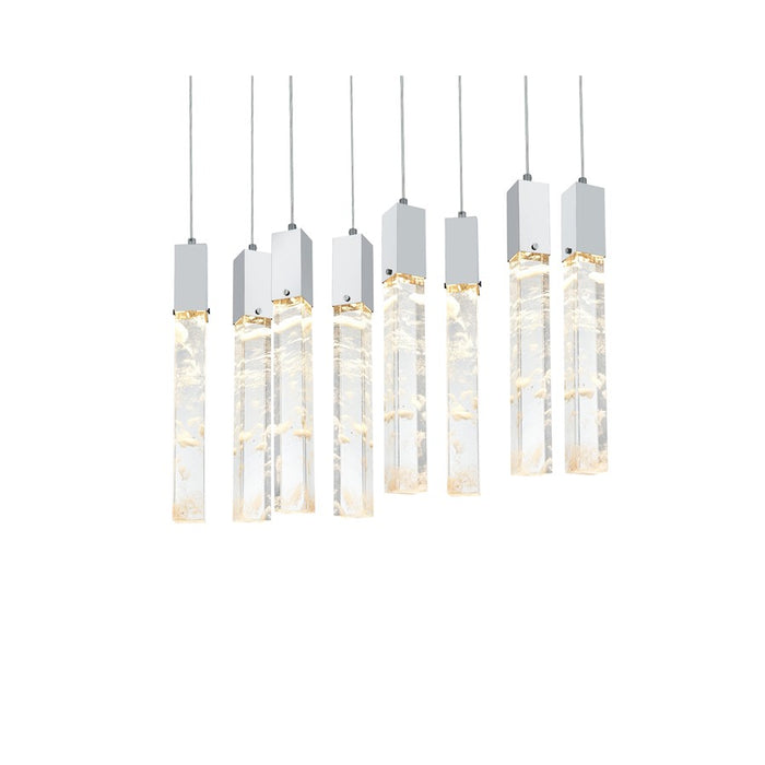 Elegant Lighting Aurora 36" Pendant, Chrome