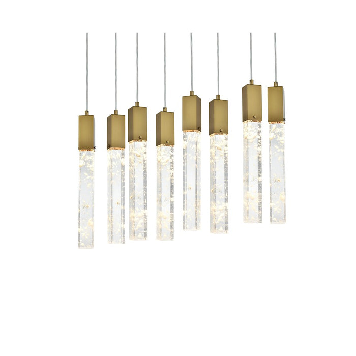 Elegant Lighting Aurora 36" Pendant, Satin Gold