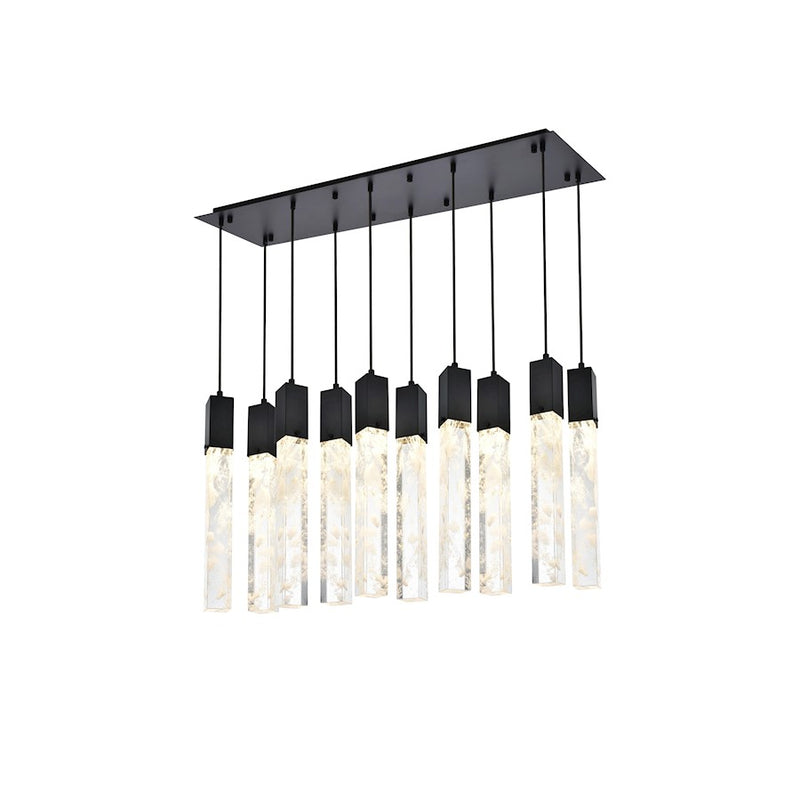 Elegant Lighting Aurora 42" Pendant, Black