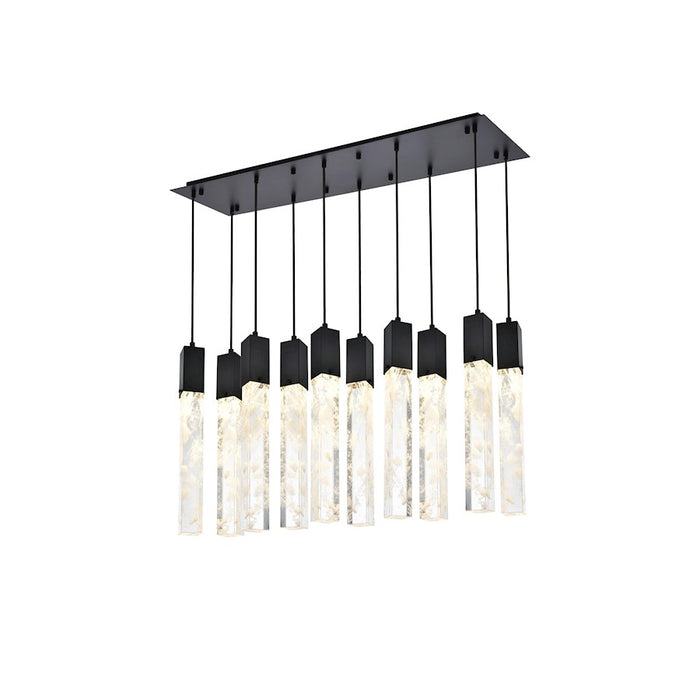Elegant Lighting Aurora 42" Pendant, Black