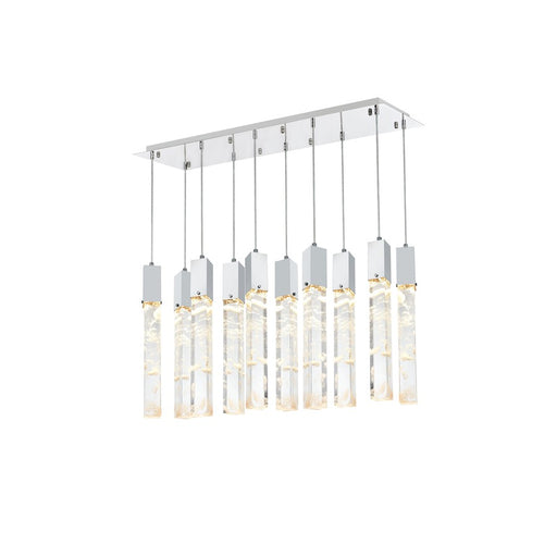 Elegant Lighting Aurora 42" Pendant, Chrome