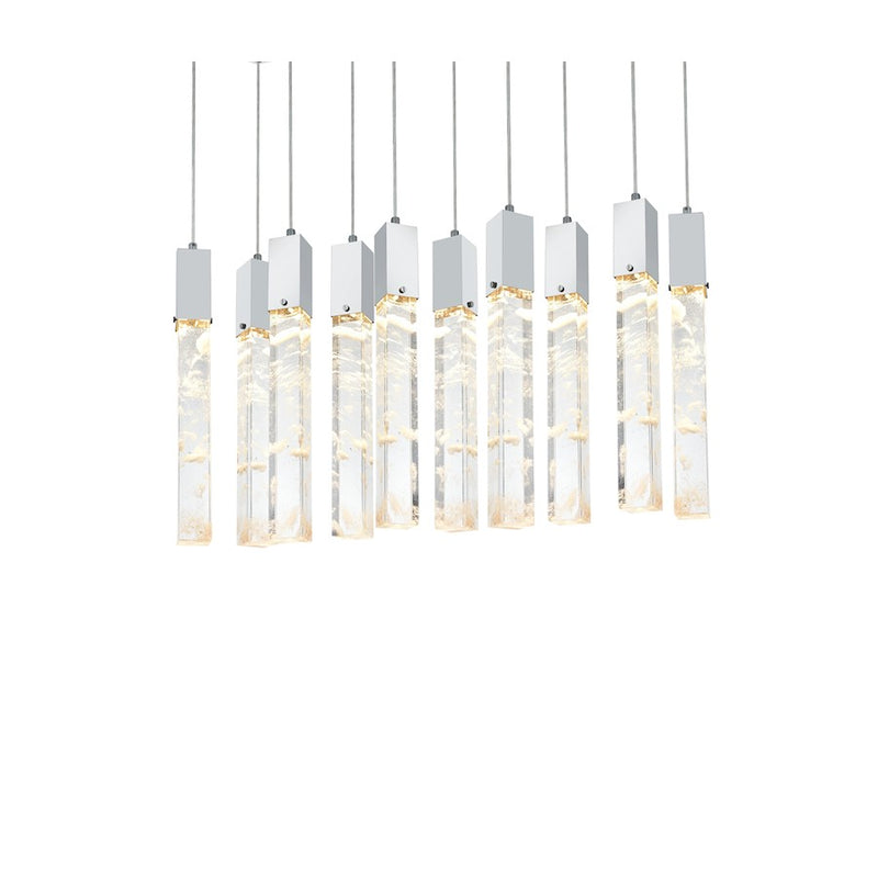Elegant Lighting Aurora 42" Pendant, Chrome