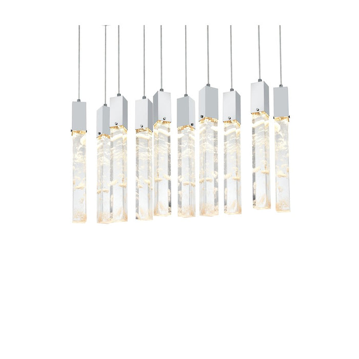 Elegant Lighting Aurora 42" Pendant, Chrome