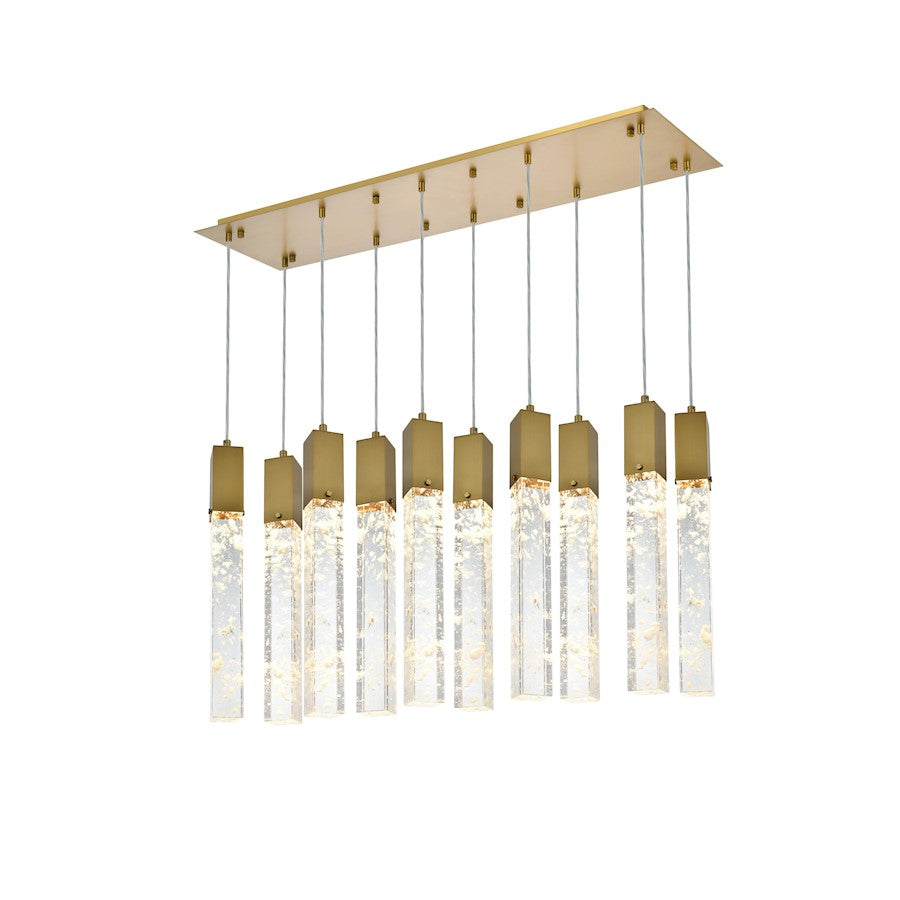 Elegant Lighting Aurora 42" Pendant, Satin Gold