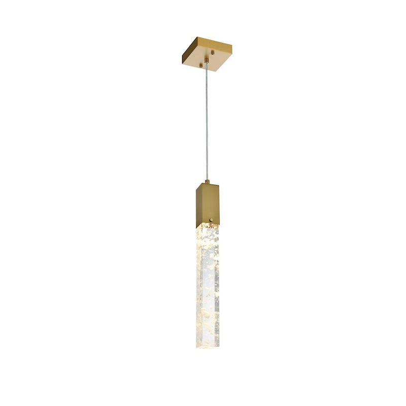 Elegant Lighting Aurora 5" Pendant, Satin Gold