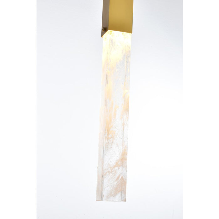 Elegant Lighting Aurora 5" Pendant, Satin Gold