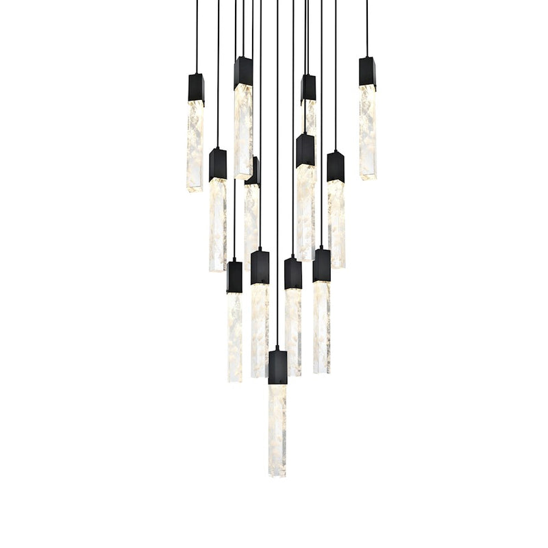 Elegant Lighting Aurora 26" Pendant, Black