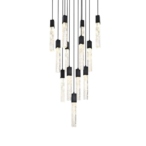Elegant Lighting Aurora 26" Pendant, Black