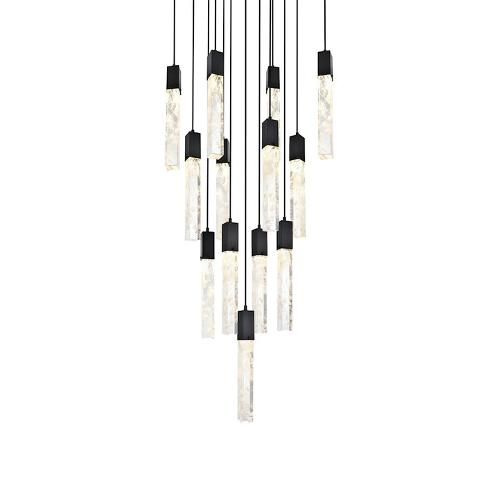 Elegant Lighting Aurora 26" Pendant, Black