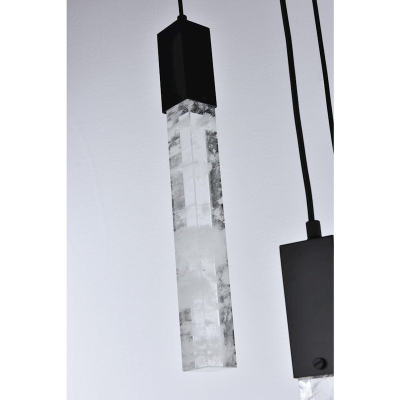 Elegant Lighting Aurora 26" Pendant, Black