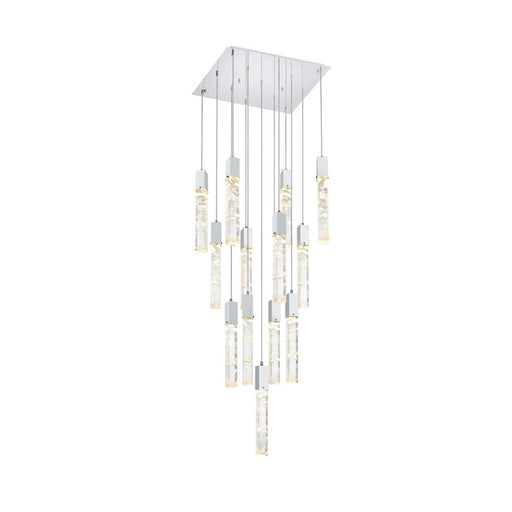 Elegant Lighting Aurora 26" Pendant, Chrome