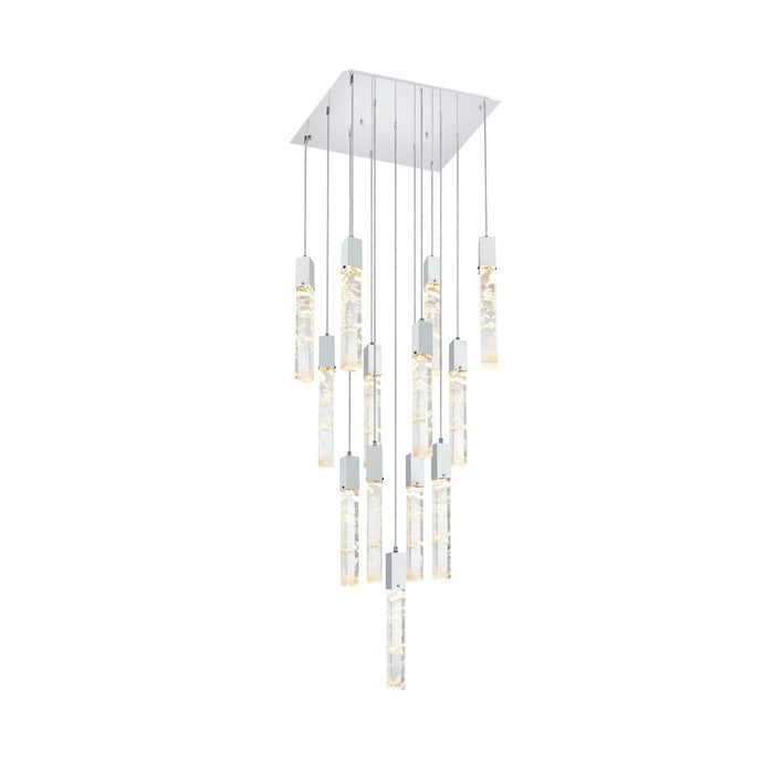 Elegant Lighting Aurora 26" Pendant, Chrome