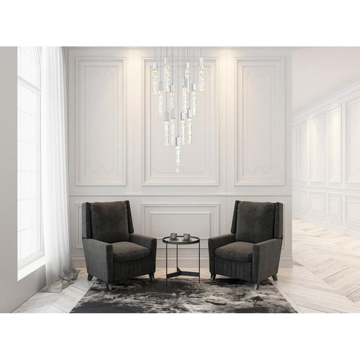Elegant Lighting Aurora 26" Pendant, Chrome