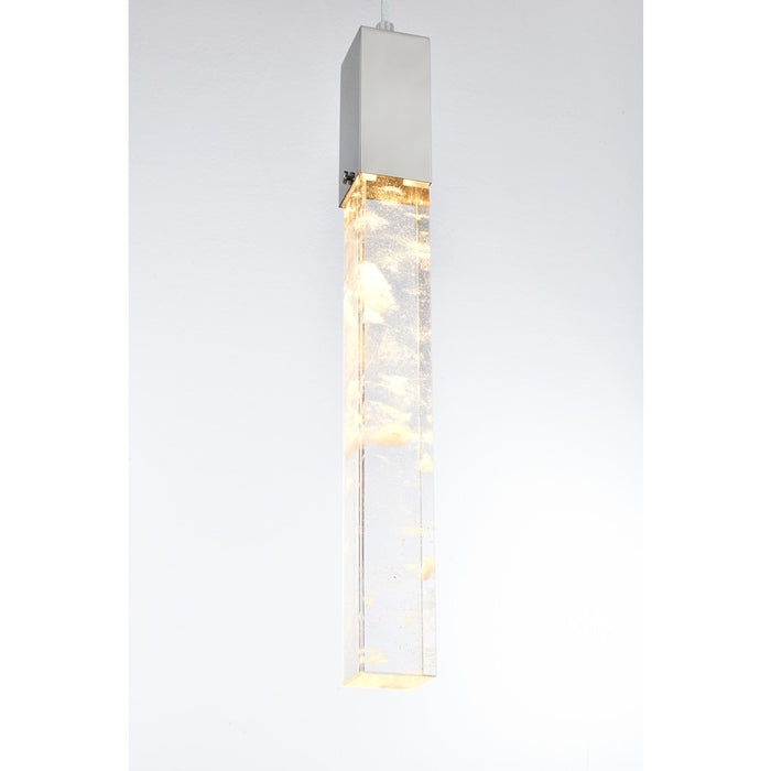 Elegant Lighting Aurora 26" Pendant, Chrome