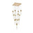 Elegant Lighting Aurora 26" Pendant, Satin Gold