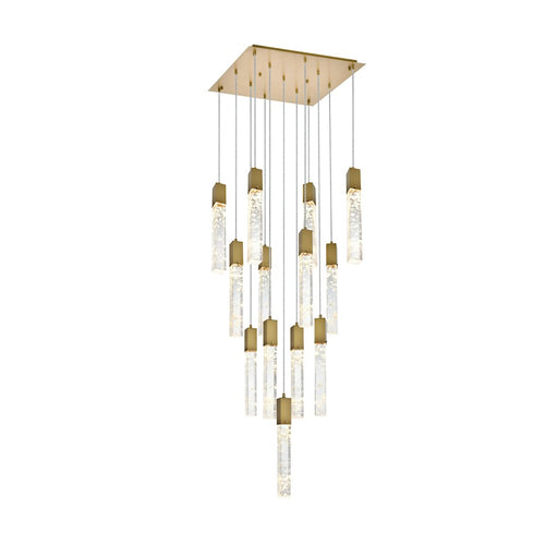 Elegant Lighting Aurora 26" Pendant, Satin Gold