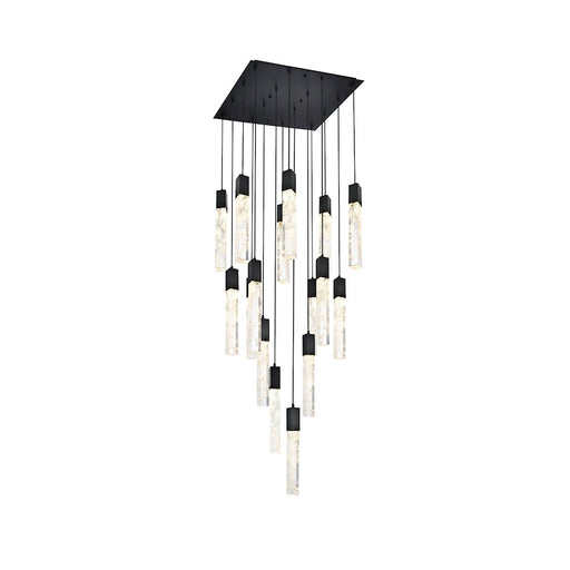 Elegant Lighting Aurora 30" Pendant, Black