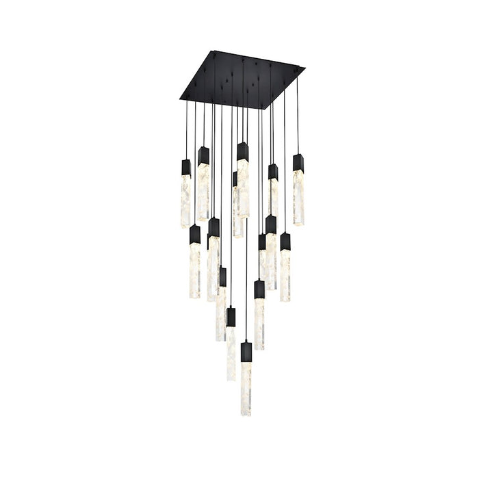 Elegant Lighting Aurora 30" Pendant, Black