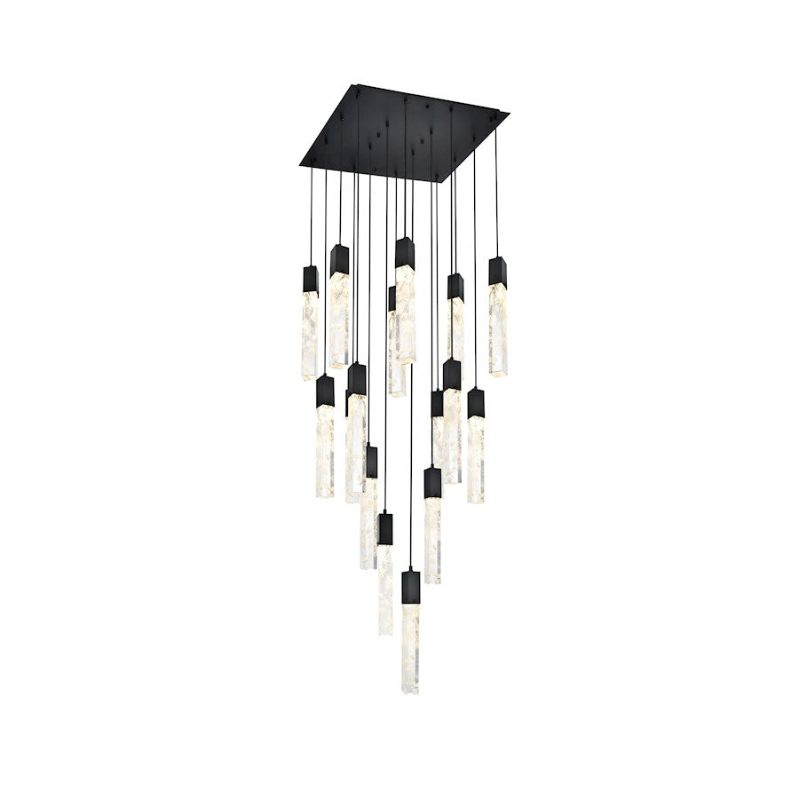 Elegant Lighting Aurora 30" Pendant, Black