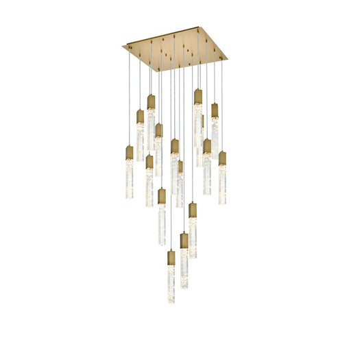 Elegant Lighting Aurora 30" Pendant, Chrome