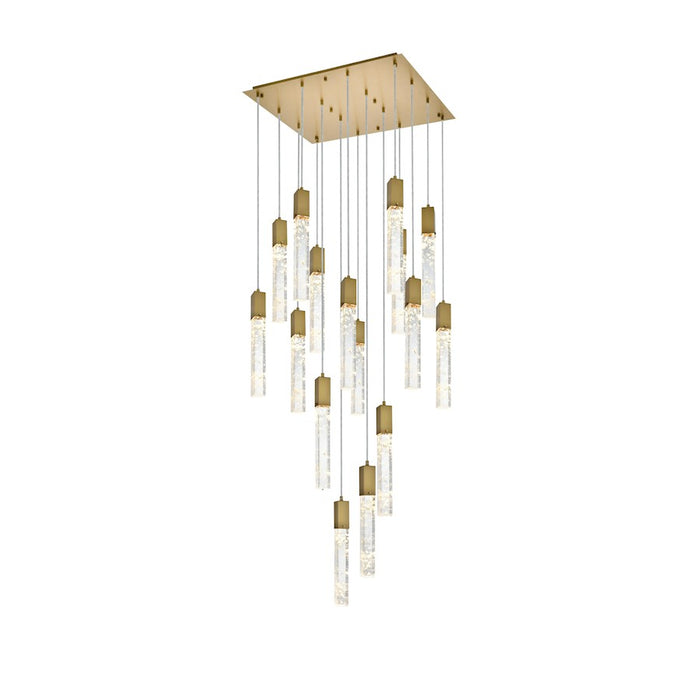Elegant Lighting Aurora 30" Pendant, Chrome