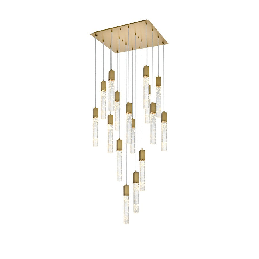 Elegant Lighting Aurora 30" Pendant, Chrome