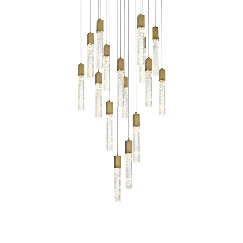 Elegant Lighting Aurora 30" Pendant, Chrome