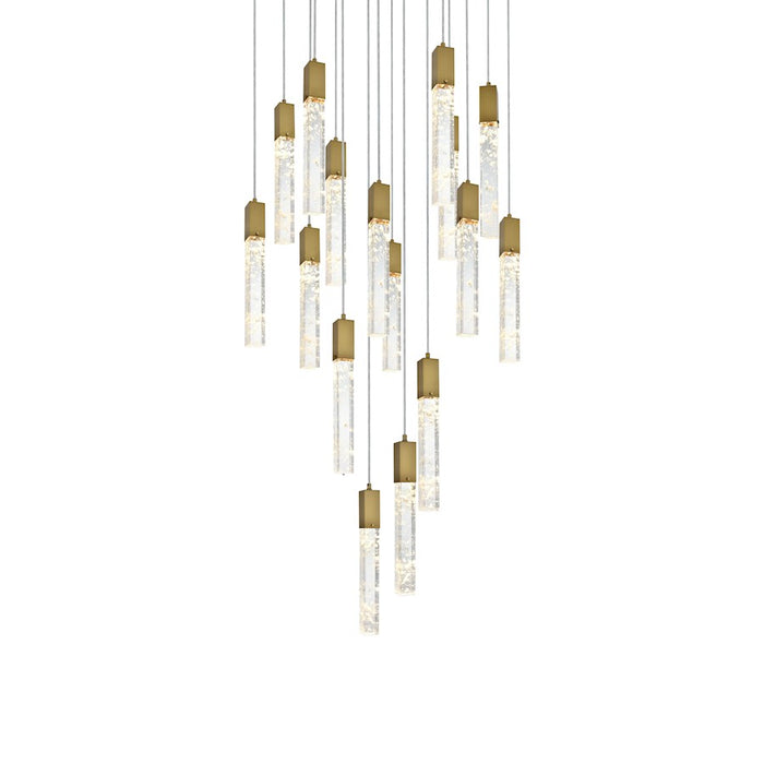 Elegant Lighting Aurora 30" Pendant, Chrome