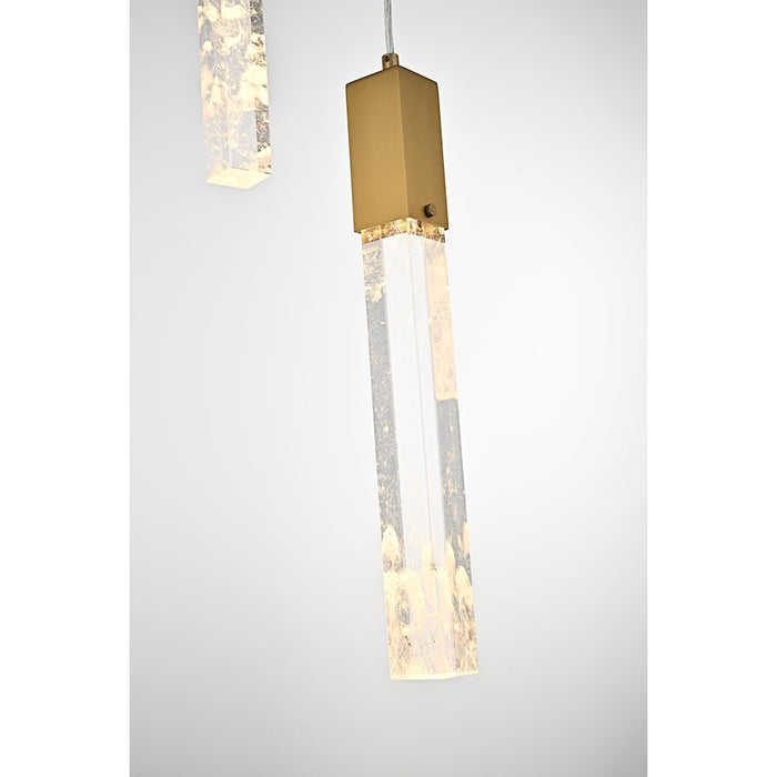 Elegant Lighting Aurora 30" Pendant, Chrome
